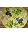 Grape themed decoupaged big sized bowl, Handcrafted bowl